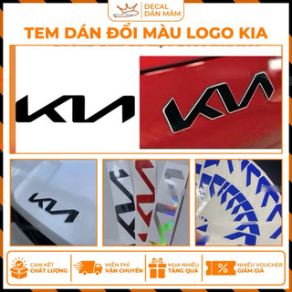Tem dán đổi màu logo KIA mới (1cặp trước sau)