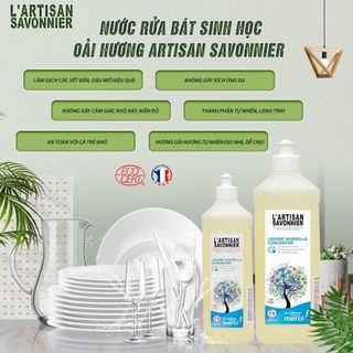 Nước rửa bát, rửa chén sinh học đậm đặc hữu cơ an toàn với da tay, làm sạch hiệu quả