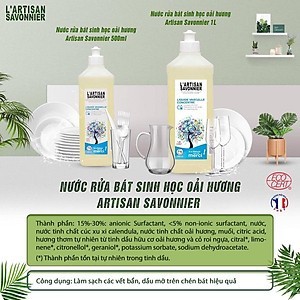 Nước rửa bát, rửa chén sinh học đậm đặc hữu cơ an toàn với da tay, làm sạch hiệu quả