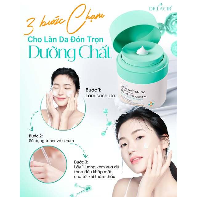Kem Bọt Nước Căng Bóng DR.LACIR - Dưỡng Ẩm, Sáng da (40gr)