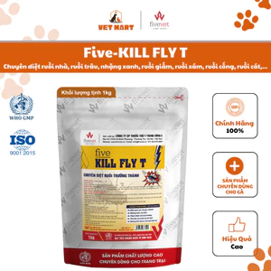 FIVE-KILL FLY T – Hỗ trợ kiểm soát ruồi muỗi, xua đuổi côn trùng chuồng trại gia súc gia cầm (1KG)