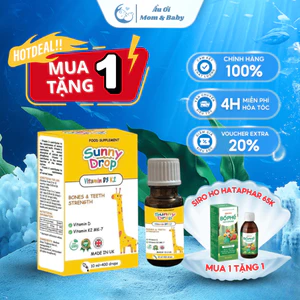 Sunny Drop Vitamin D3 K2 – Tăng Hấp Thu Canxi, Hỗ Trợ Xương Răng Cho Bé – Hàng Anh Quốc Chính Hãng