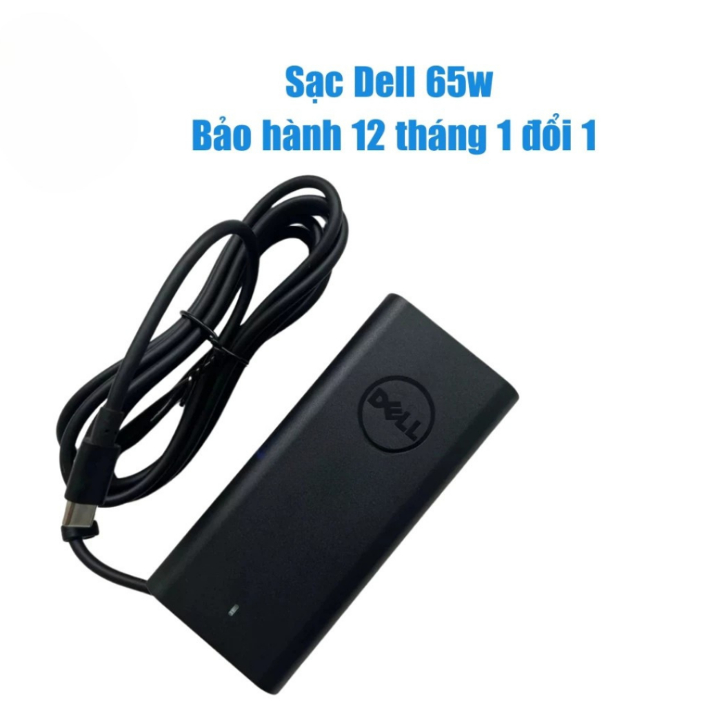 Sạc Laptop Dell 65W Oval (Type C) Zin Cao Cấp - Sạc Nhanh, An Toàn - Bảo Hành 12 Tháng