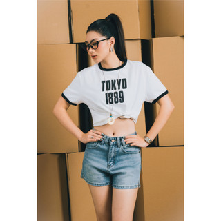 Áo Thun Nữ JP Fashion Ngắn Tay, Cổ Tròn TOKYO Cotton Mềm Mại Thoáng Mát, Phù Hợp Nhiều Phong Cách 10211996