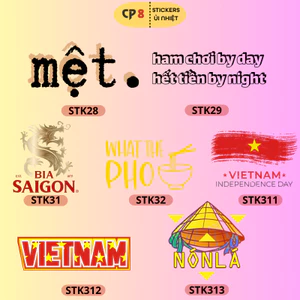 Bộ Hình In, Ủi Nhiệt Sticker Việt Nam 06 - CP8 PET Sticker