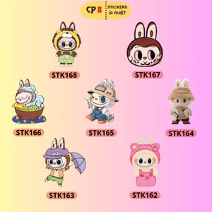 Bộ Hình In, Ủi Nhiệt Sticker Labubu 01 - CP8 PET Sticker