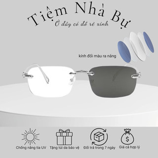 Kính đổi màu Bự Store không gọng thời trang chống ánh sáng xanh tổng tài Chống tia UV400 -1038