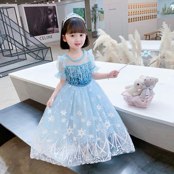 Váy đầm elsa váy elsa bông tuyết cho bé gái. Váy hóa trang trang phục dạ hội