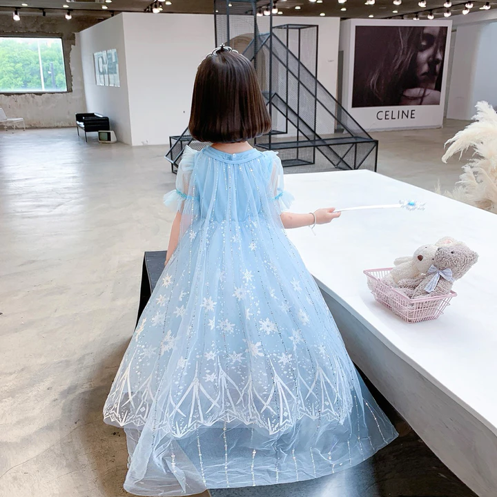 Váy đầm elsa váy elsa bông tuyết cho bé gái. Váy hóa trang trang phục dạ hội