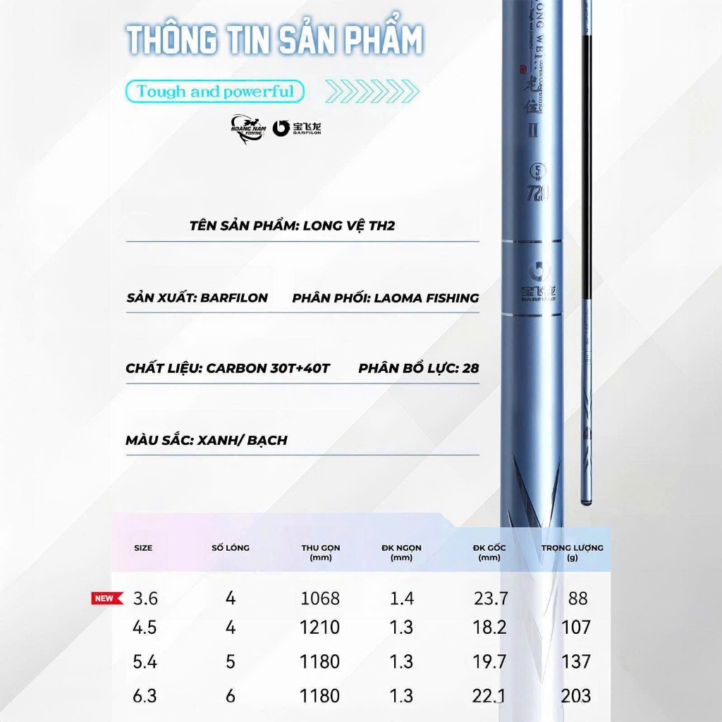 CẦN CÂU BARFILON LONG VỆ THẾ HỆ 2