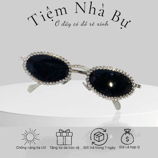 Mat kính đính đá kiểu dáng oval thời trang siêu hot - 1192