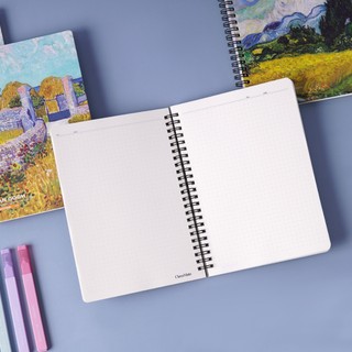 Vở Van Gogh 100GSM Chấm Dotgrid 160 Trang, Sổ Lò Xo Bullet Journal Note Planner Giấy Dày Không Bị Thấm Mực