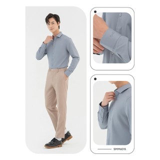 Áo sơ mi nam YODY dài tay, cổ đức, vải sợi tre chống nhăn, thoáng mát MOSH25A174