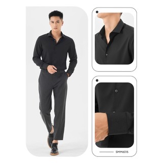 Áo sơ mi nam YODY dài tay, cổ đức, vải sợi tre chống nhăn, thoáng mát MOSH25A174
