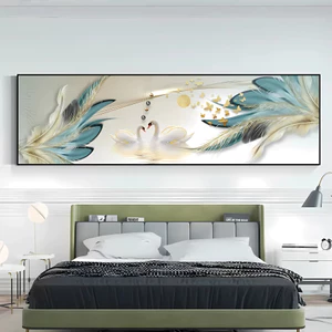 Tranh Đôi Uyên Ương Hạnh Phúc Sang Trọng Tráng Gương Cao Cấp Treo Phòng Ngủ - OHA Decor