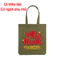 Túi tote xanh lá có khóa kéo YÊU NƯỚC TỪ TRONG NÔI túi vải canvas đeo vai đi chơi đi học 35X40CM tuie0231