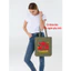 Túi tote xanh lá có khóa kéo YÊU NƯỚC TỪ TRONG NÔI túi vải canvas đeo vai đi chơi đi học 35X40CM tuie0231