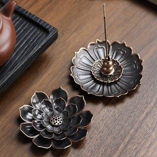 Giá đỡ trầm hương đốt nhang 3 lớp hoa sen - Chạm khắc tinh tế lư hương