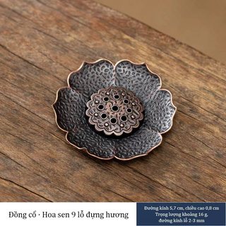 Giá đỡ trầm hương đốt nhang 3 lớp hoa sen - Chạm khắc tinh tế lư hương