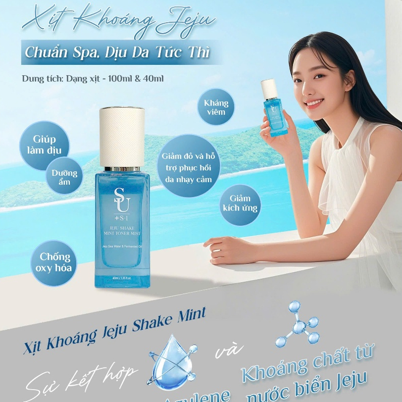 [SALE 50% DATE 11.2026] Toner dưỡng da_JEJU SHAKE MINT TONER MIST_LỌ 100/40ML_Sản phẩm chính hãng_Xuất VAT 100%