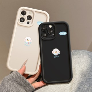 Ốp Lưng iPhone Camera Viền Cao Vịt Trắng Mềm Chống Sốc, Cao Cấp - iP 7/8/X/XS/XR/11/12/13/14/15/16/17/Plus/Air/Pro/Max