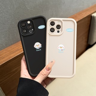 Ốp Lưng iPhone Camera Viền Cao Vịt Trắng Mềm Chống Sốc, Cao Cấp - iP 7/8/X/XS/XR/11/12/13/14/15/16/17/Plus/Air/Pro/Max
