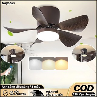 Quạt trần cổ ngắn GOGEOUS Quạt trần lắp phòng khách nhỏ,phòng ngủ động cơ DC inverter kèm khiển