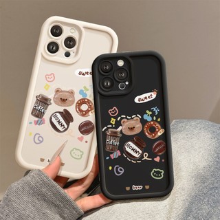 Ốp Lưng iPhone Camera Viền Cao Sweet Bear Mềm Chống Sốc, Cao Cấp - iP X/XS/XR/11/12/13/14/15/16/17/Plus/Air/Pro/Max
