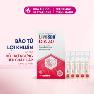 LiveSpo DIA 30 – Bào Tử Lợi Khuẩn Hỗ Trợ Giảm Tiêu Chảy Cấp, Rối Loạn Tiêu Hóa Cho Trẻ Em & Người Lớn