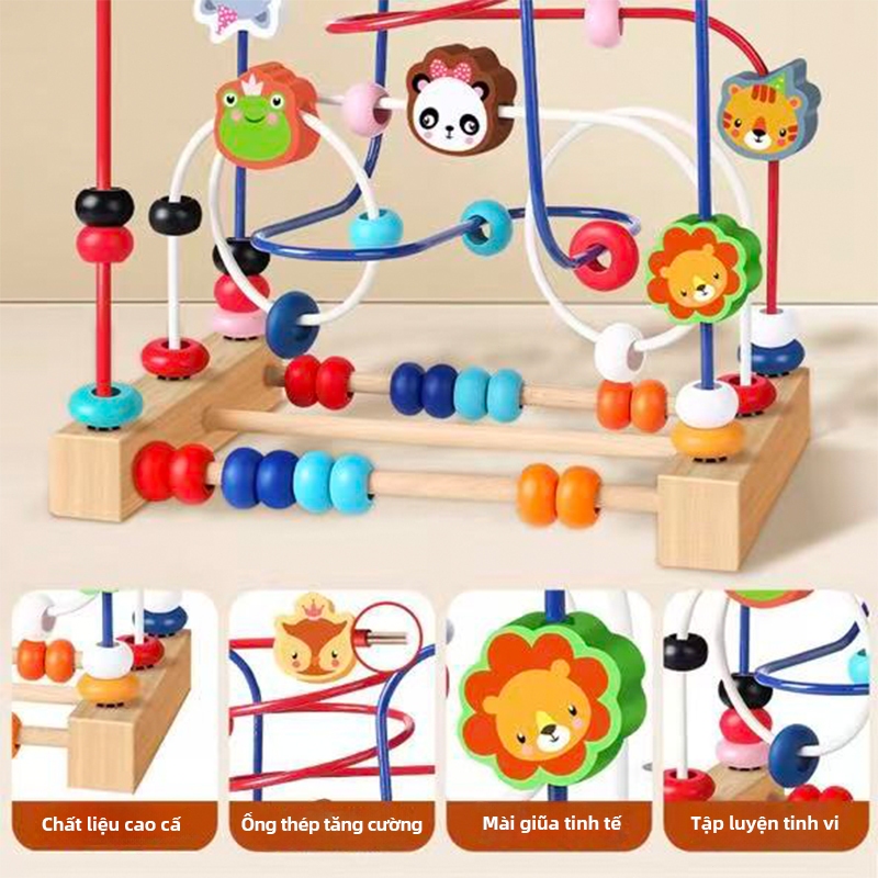 Đồ chơi xâu chuỗi AYYKX,phát triển tư duy, rèn luyện sự khéo léo, đồ chơi giáo dục sớm an toàn, màu sắc bắt mắt