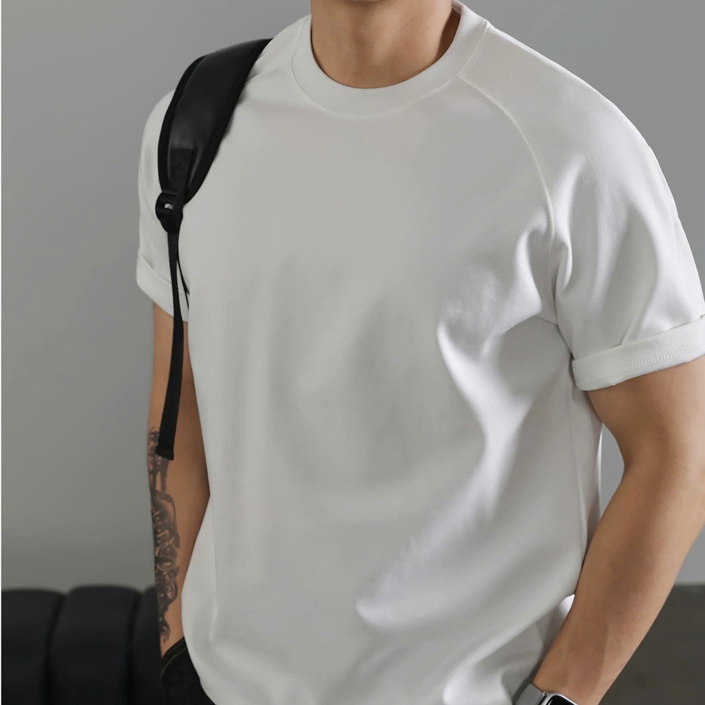 Áo phông nam trơn vải cotton co giãn form regular trẻ trung nam tính Gao studio G008