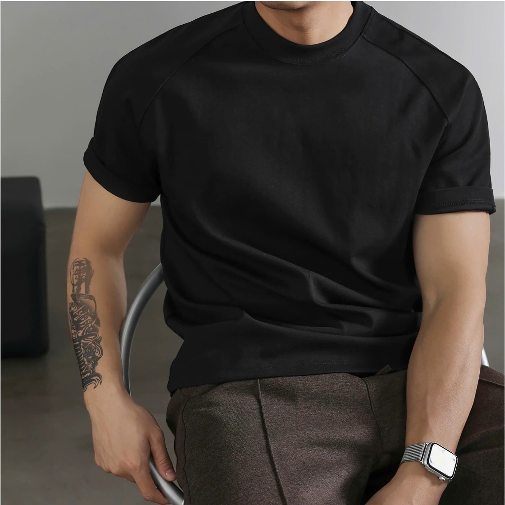 Áo phông nam trơn vải cotton co giãn form regular trẻ trung nam tính Gao studio G008