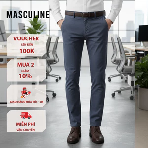 Quần kaki nam Masculine cao cấp, dáng slim fit ôm sát, co giãn tốt, phối đồ dễ dàng - MK23.1