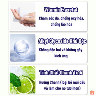 Combo 5 túi khăn ướt lau bếp 80 tờ siêu sạch chứa vitamin E an toàn da #A150