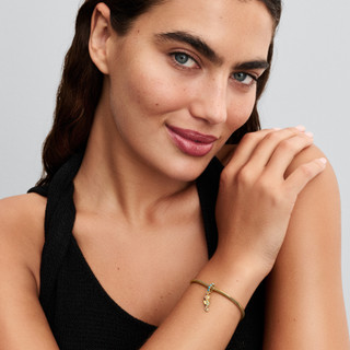 Charm Pandora Mạ Vàng 14K Cá Ngựa - Vũ Điệu Biển Xanh