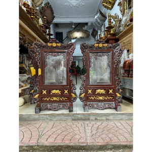 Khung ảnh thờ gỗ mít Sơn giả cổ hàng cao cấp
