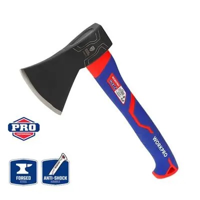 Búa rìu 600g, cán bọc cao su WORKPRO WP241043, lưỡi rìu bằng thép rèn sắc bén, bền bỉ - Hàng chuẩn chính hãng