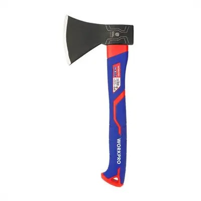 Búa rìu 600g, cán bọc cao su WORKPRO WP241043, lưỡi rìu bằng thép rèn sắc bén, bền bỉ - Hàng chuẩn chính hãng