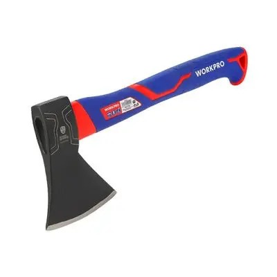 Búa rìu 600g, cán bọc cao su WORKPRO WP241043, lưỡi rìu bằng thép rèn sắc bén, bền bỉ - Hàng chuẩn chính hãng