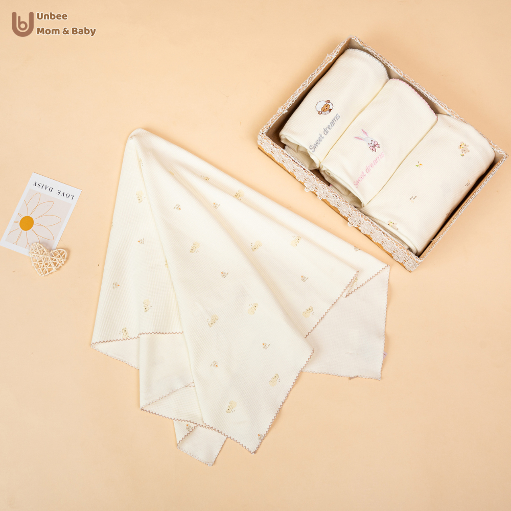 Chăn cho bé sơ sinh UNBEE chất liệu Bamboo kích thước lớn - Chăn đắp đi học cho bé
