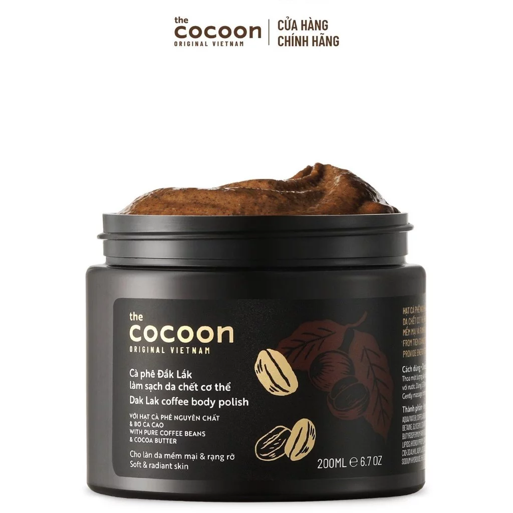 Cocoon Cà Phê Đắk Lắk Tẩy Da Chết Body 200ml