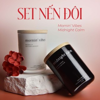 Set nến đôi sáng tối Mornin Vibes Midnight Calm từ Lumos Candles - thể tích 7.4oz, thơm phòng