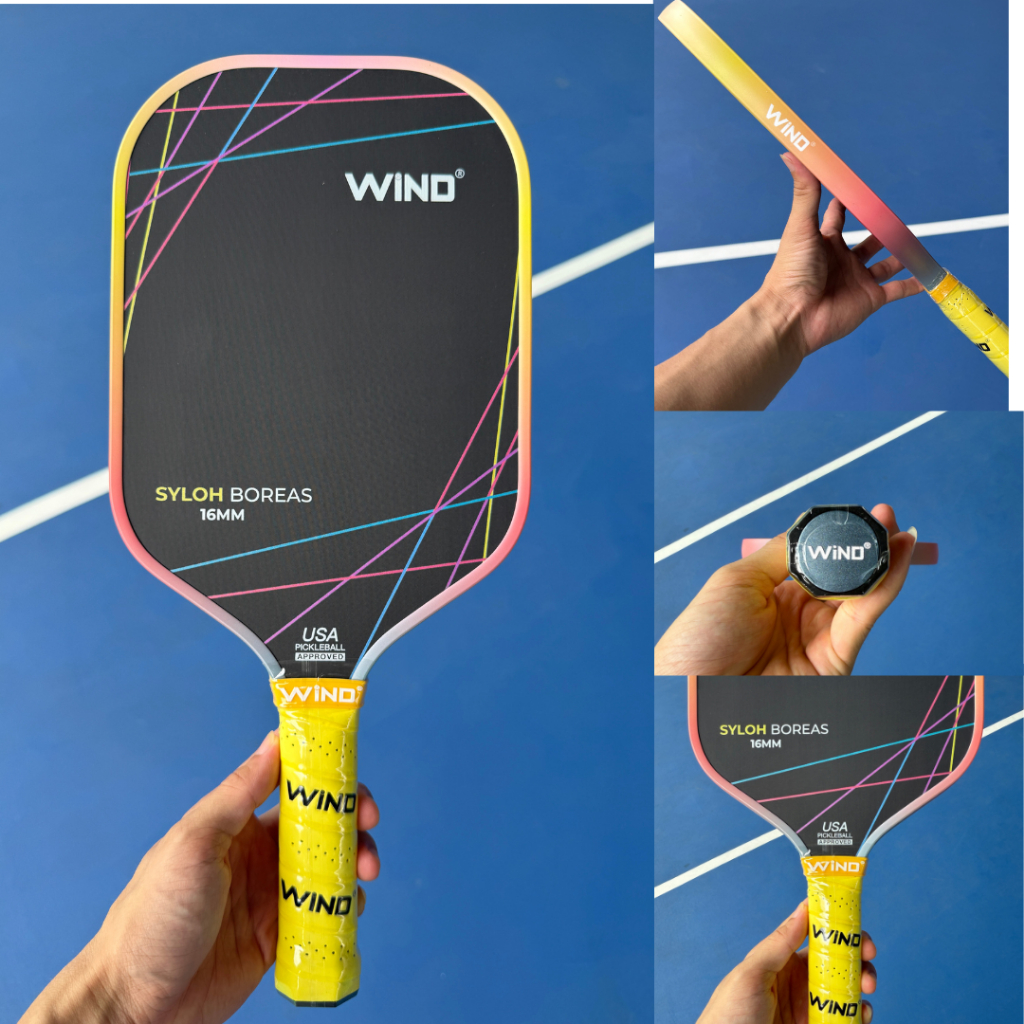Vợt Pickleball WIND BOREAS - Carbon Graphite PRO Cao Cấp, Trải Nghiệm Kiểm Soát Và Sức Mạnh Tối Ưu
