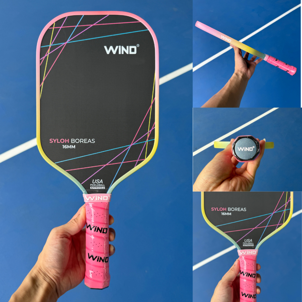 Vợt Pickleball WIND BOREAS - Carbon Graphite PRO Cao Cấp, Trải Nghiệm Kiểm Soát Và Sức Mạnh Tối Ưu