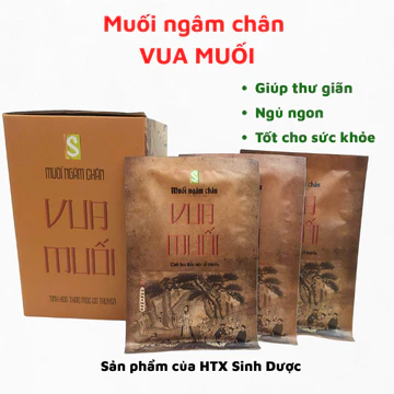 Muối ngâm chân Vua Muối HTX Sinh Dược giúp thư giãn, ngủ ngon, giảm nhức mỏi chân