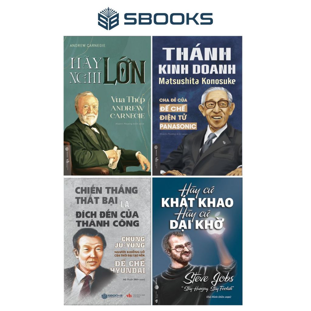 Combo 4 Cuốn Sách: Thánh Kinh Doanh + Hãy Nghĩ Lớn + Chiến Thắng Thất Bại Là Đích Đến Của Thành Công + Hãy Cứ Khát Khao