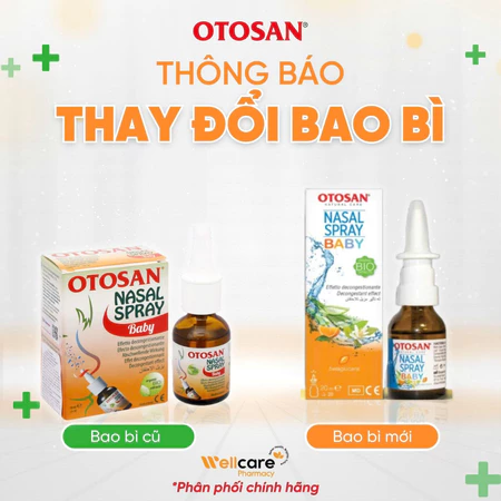 Xịt Mũi OTOSAN Nasal Spray Baby – Xịt thông mũi, giảm nghẹt mũi, viêm mũi cho trẻ
