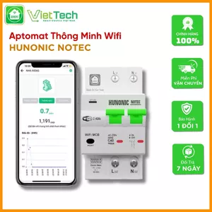 Aptomat Hunonic Notec, Aptomat Theo Dõi Tiền Điện Hàng Tháng, Điều Khiển Từ Xa Qua Điện Thoại