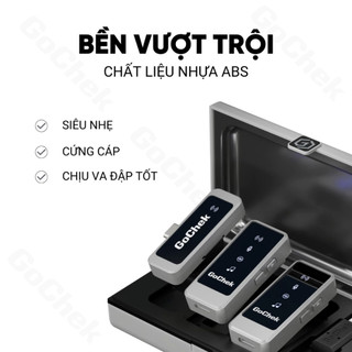 Micro Thu Âm Không Dây GoChek ULTRA S24 Tích Hợp 2 Chân Cắm, Sử Dụng Live, Quay, Ghi Âm, BH 24 Tháng