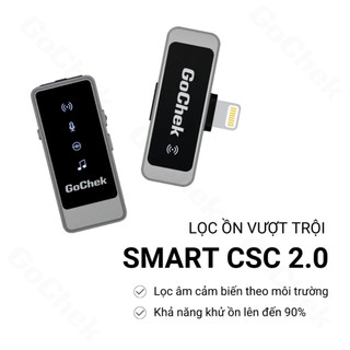 Micro Thu Âm Không Dây GoChek ULTRA S24 Tích Hợp 2 Chân Cắm, Sử Dụng Live, Quay, Ghi Âm, BH 24 Tháng